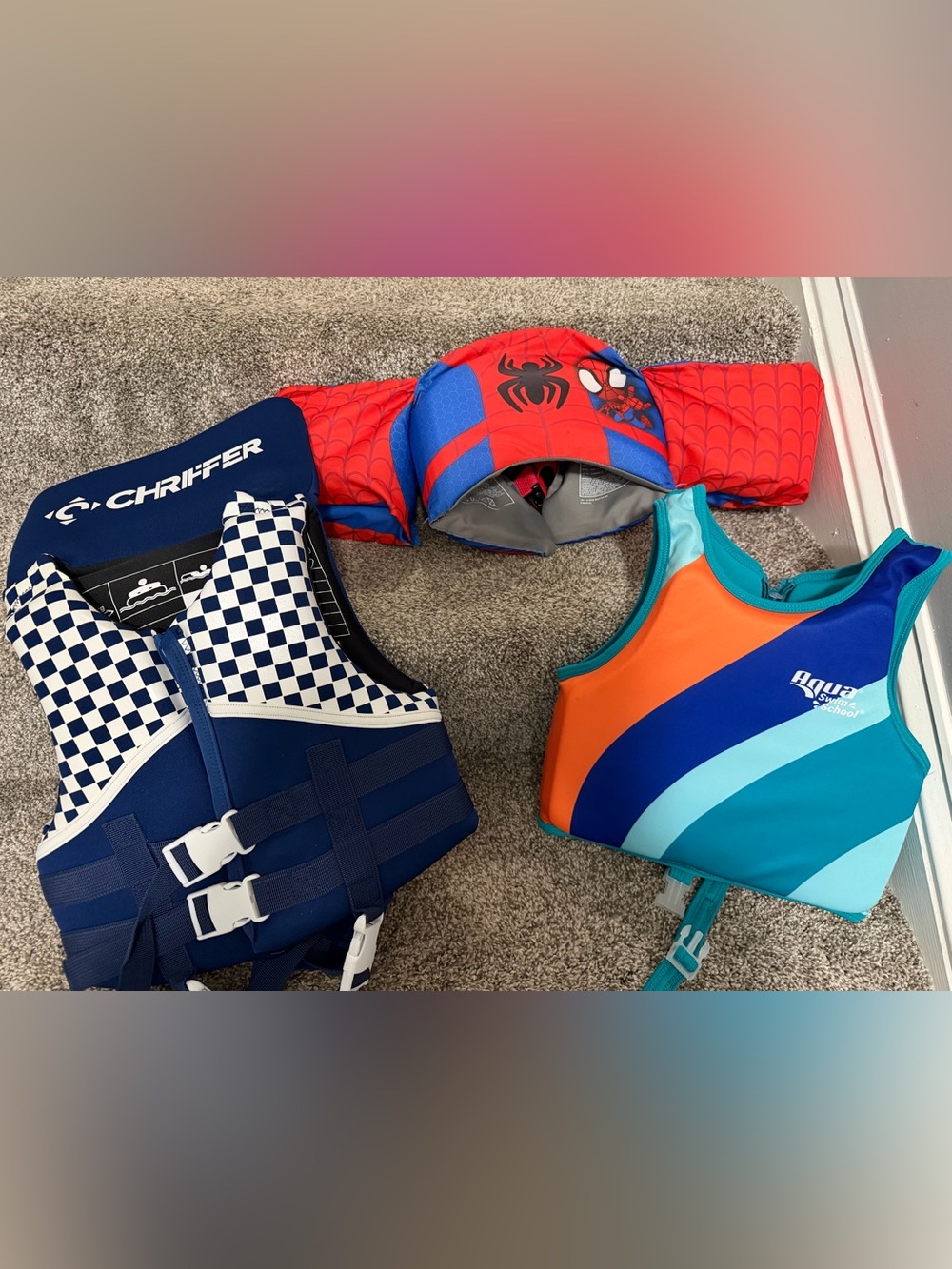 3 kids swimming vests - Small Child under 50lbs.